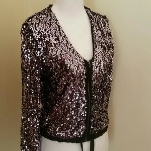 NEW Gap Sequin Long sleeve Jacket/Top XS